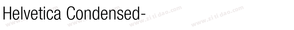 Helvetica Condensed字体转换